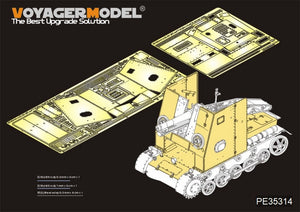Plaque de blindage Voyager Model PE35314 pour canon allemand de 150 mm s.IG.33(Sf) sur Pz.Kpfw.I Ausf.B de la Seconde Guerre mondiale, compatible avec la maquette DRAGON 6259 au 1/35
