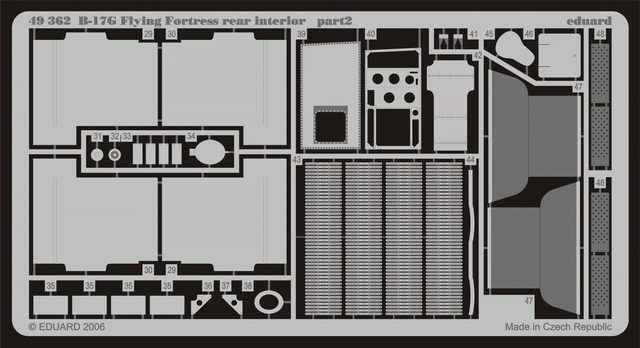 Eduard 49362 B-17G rear interior 1/48 Revell – zdjęcie 2