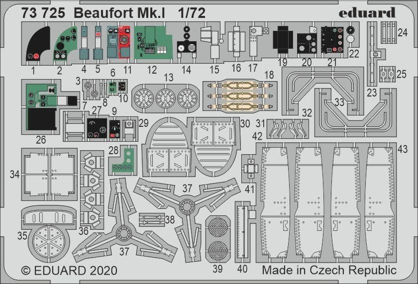 Maquette Eduard BIG72163 Beaufort Mk.I pour AIRFIX au 1/72 – immagine 4