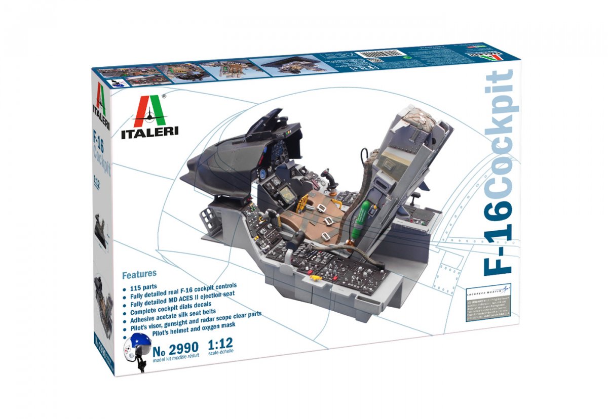 Italeri 2990 Cockpit F-16 1/12