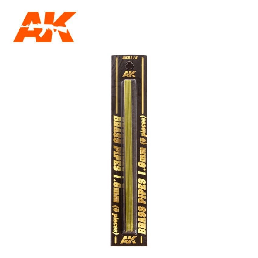 Tuyaux en laiton AK Interactive AK9115, diamètre 1,6 mm, lot de 5 unités – immagine 2