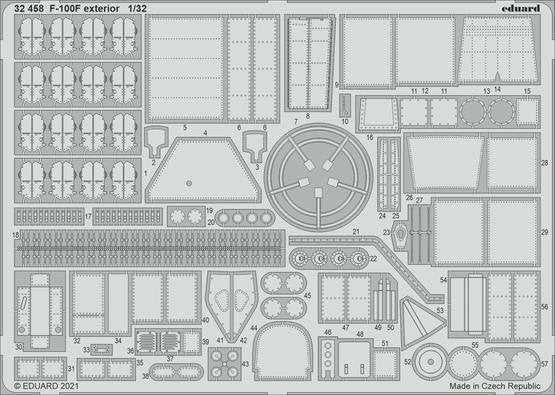 Eduard 32458 F-100F extérieur pour Trumpeter 1/32