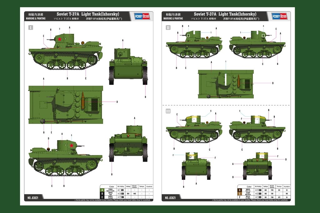 Hobby Boss 83821 Char léger soviétique T-37A (Izhorsky) (1/35) – image 2