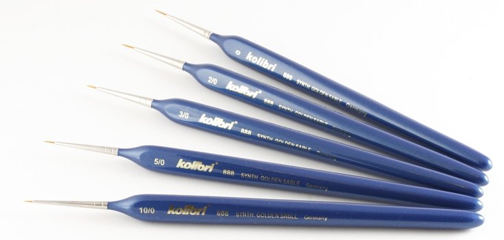 Ensemble de 5 pinceaux Kolibri Harder &amp;amp; Steenbeck 170007