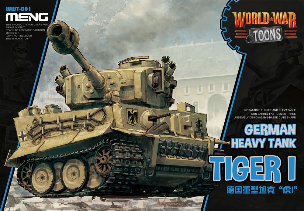 Maquette Meng WWT-001 Dessins animés de la Seconde Guerre mondiale Char lourd allemand Tiger I 
