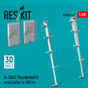 RESKIT RSU48-0569 A-10A/C Thunderbolt II access ladder for GWH kit (3D Printed) 1/48