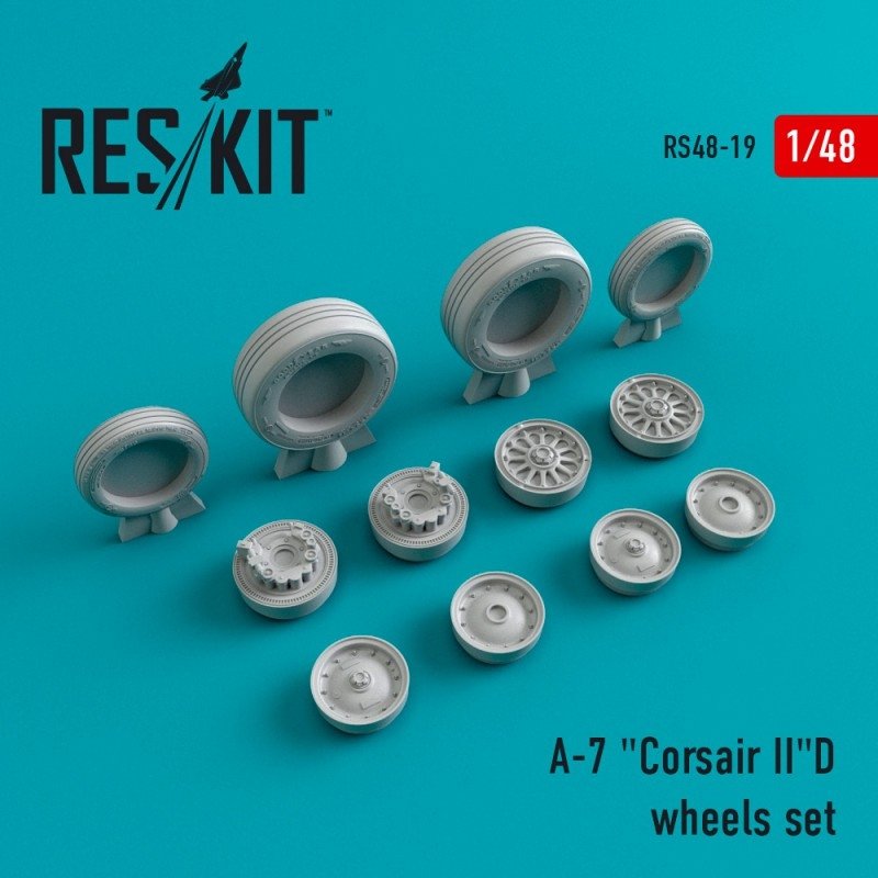 RESKIT RS48-0019 A-7 « Corsair II » (D) jeu de roues 1/48