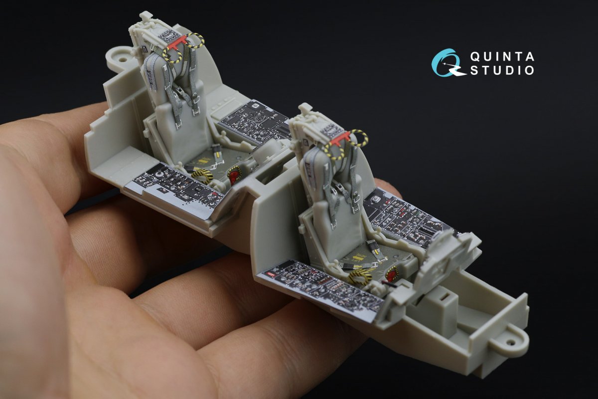 Intérieur imprimé en 3D et coloré sur papier décalcomanie Quinta Studio QD32035 F-4C (pour maquette Tamiya) 1/32  – image 3
