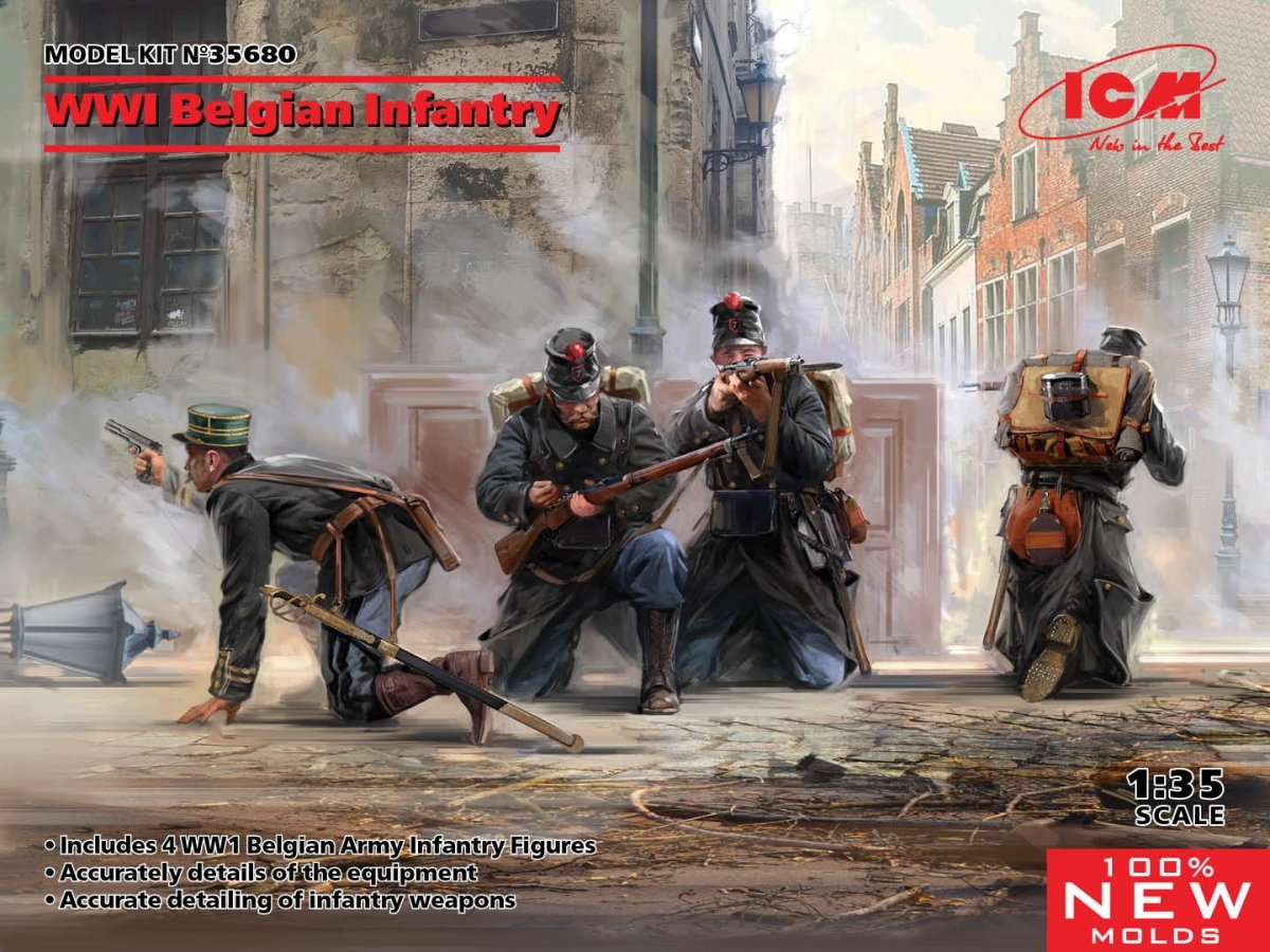 ICM 35680 Infanterie belge de la Première Guerre mondiale, échelle 1/35