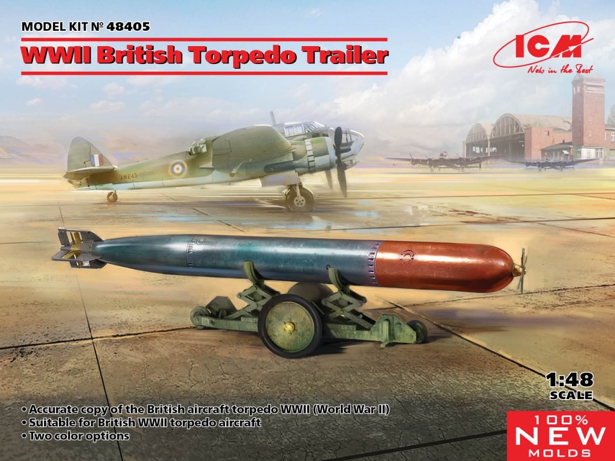 ICM 48405 Remorque à torpilles britannique de la Seconde Guerre mondiale 1/48