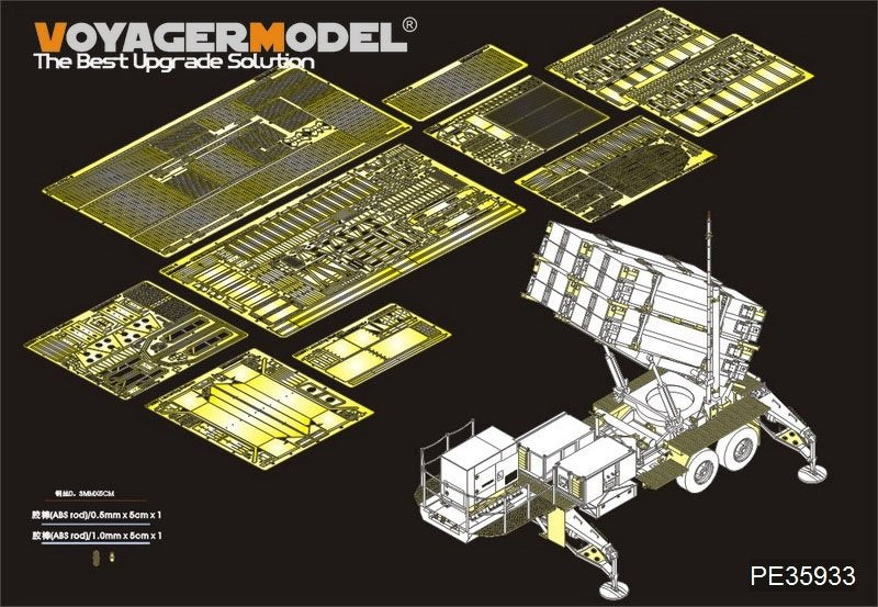 Maquette Voyager PE35933 Système SAM Patriot MIM-104F américain moderne PAC-3 Basic pour TRUMPETER 01040 1/35