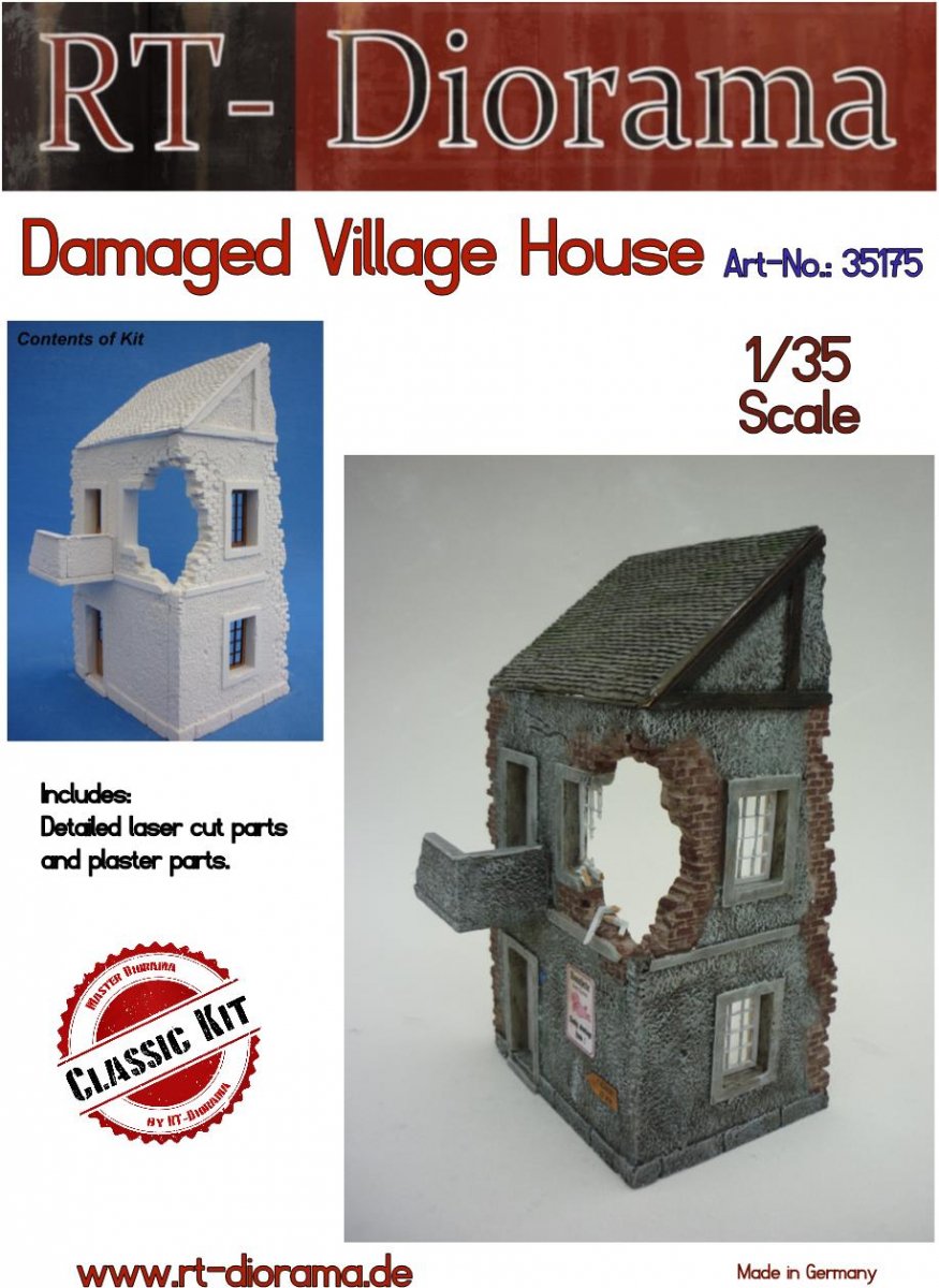 RT-Diorama 35175 Maison de village endommagée 1/35