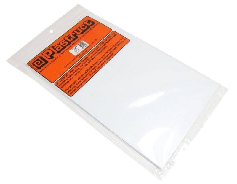Plastruct 91104 STYRENE SHEET Polystyrene sheet 178mm x 300mm x 1.0mm WHITE / 4pcs.