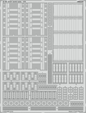 Eduard 32441 Supports de bombes pour B-24 HOBBY BOSS 1/32