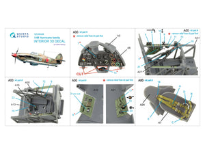 Intérieur coloré imprimé en 3D sur papier décalcomanie Quinta Studio QD48446 pour la famille Hurricane (Italeri/Tamiya) au 1/48 – image 5