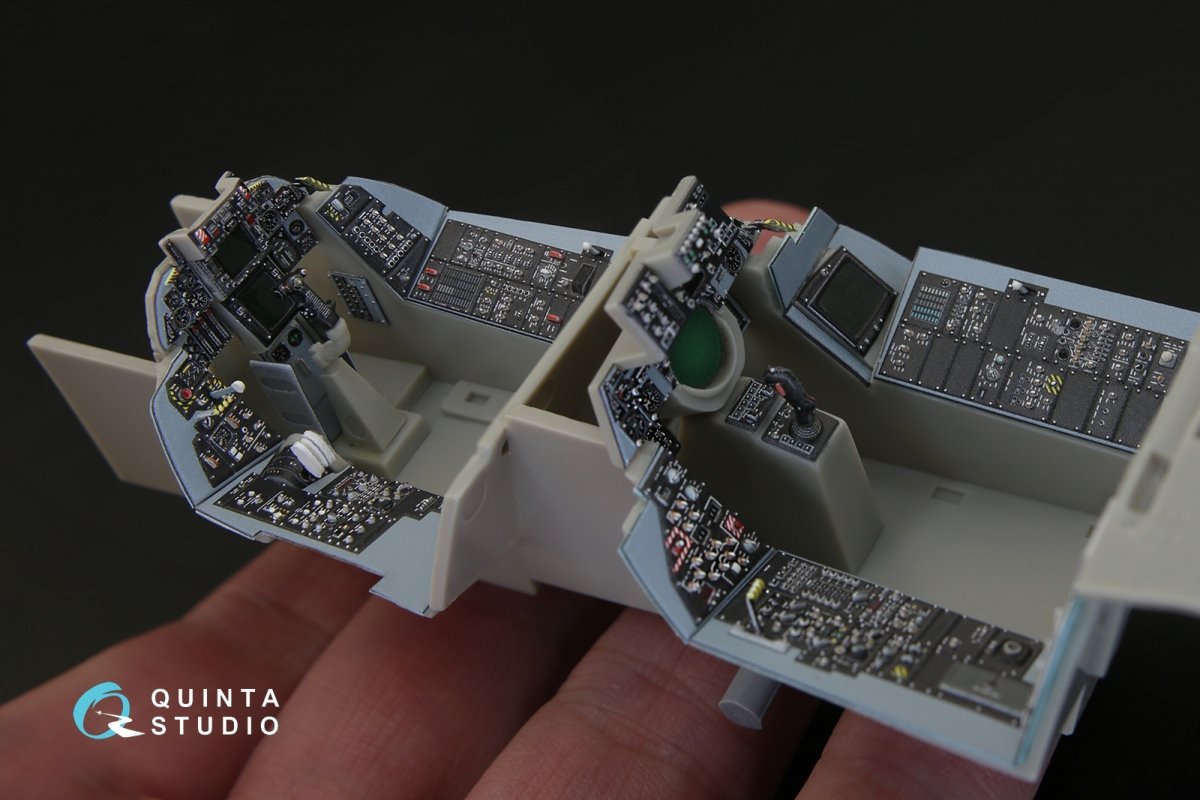 Intérieur imprimé en 3D et coloré sur papier décalcomanie Quinta Studio QD32032 pour F-14A (maquette Tamiya) au 1/32 – image 8