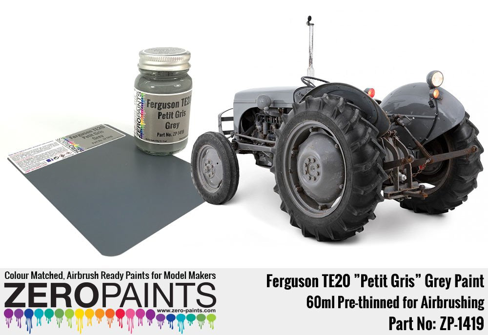 Peinture grise Zero Paints ZP-1419 Ferguson TE20 « Petit Gris » 60 ml