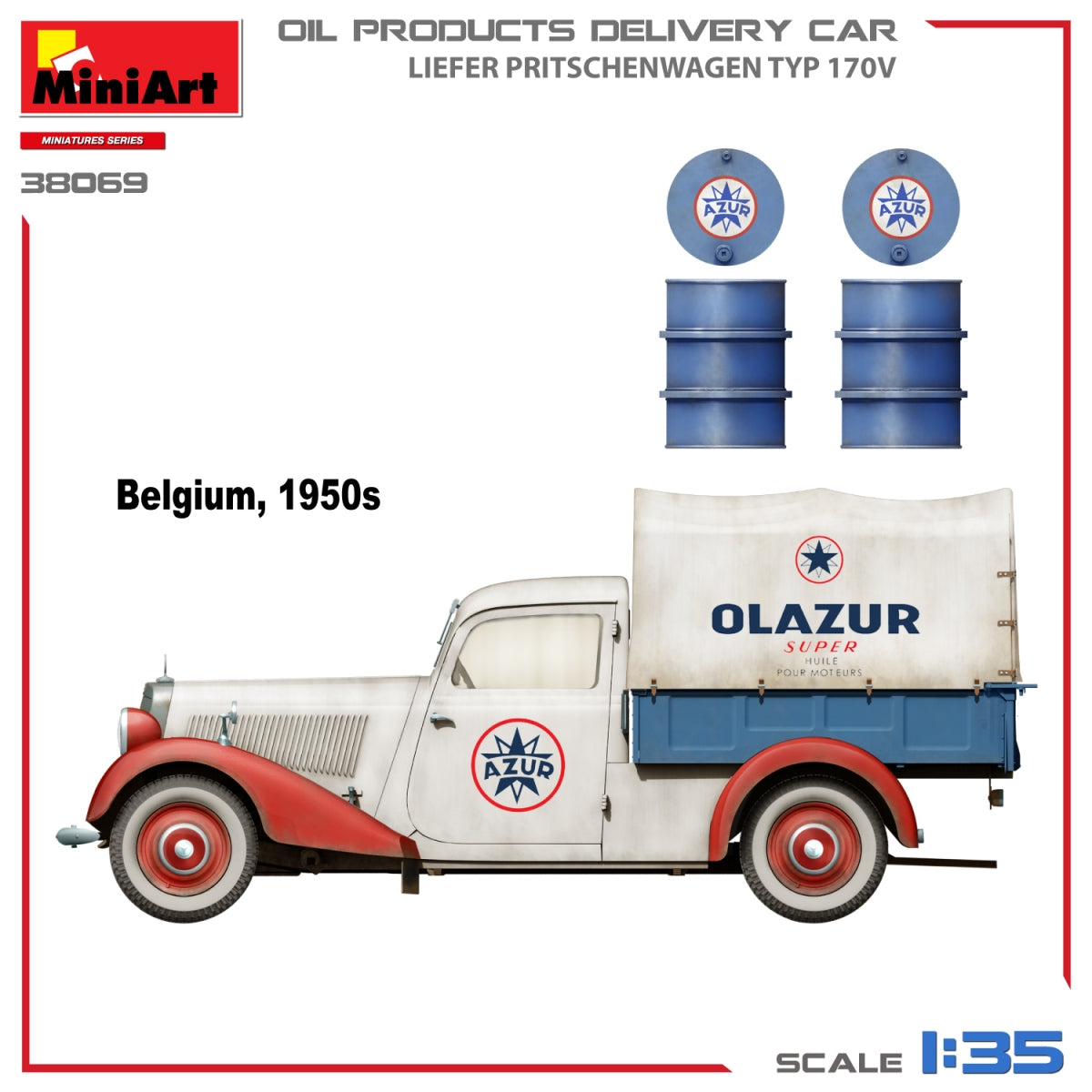 MiniArt 38069 VOITURE DE LIVRAISON DE PRODUITS PÉTROLIERS, LIEFER PRITSCHENWAGEN TYP 170V 1/35 – image 5
