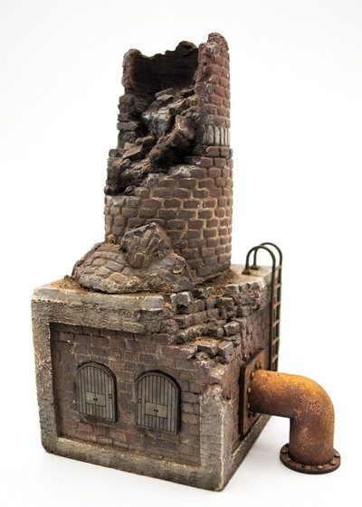 RT-Diorama 35300 Cheminée d&amp;#39;usine en ruine 1/35 – Bild 5