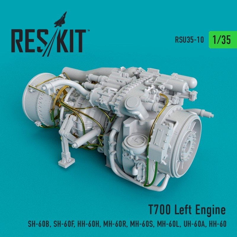 RESKIT RSU35-0010 Moteur gauche T700 (SH-60B, SH-60F, HH-60H, MH-60R, MH-60S, MH-60L, UH-60A, HH-60) 1/35