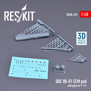 RESKIT RS48-0418 QRC 80-01 Nappe ECM avec pylône pour F-111 (imprimée en 3D) 1/48 – Bild 2