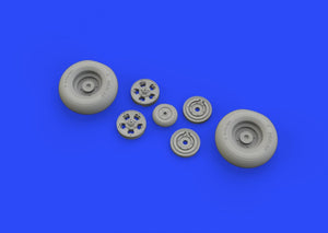 Roues Eduard 632127 Spitfire Mk. IX à 5 rayons avec pneu lisse TAMIYA 1/32 – immagine 3