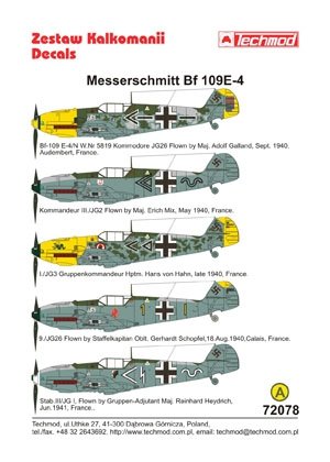 Techmod 72078 - Messerschmitt Bf 109E-4 1/72 – image 2
