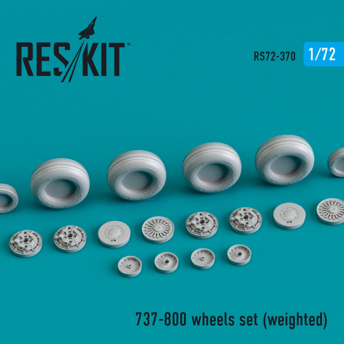 RESKIT RS72-0370 JEU DE ROUES BOEING 737-800 (LESTÉ) 1/72