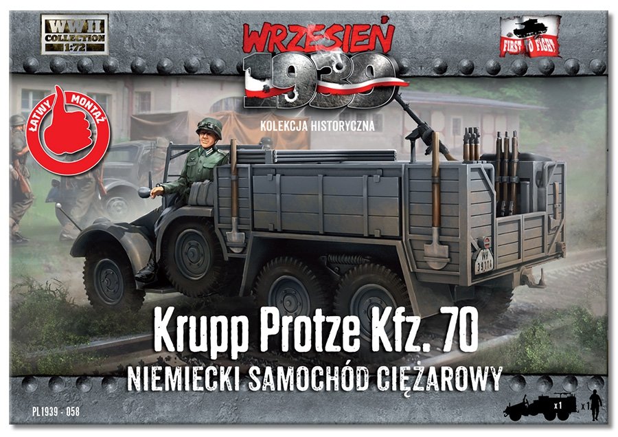 Premier à combattre le PL058 Krupp Protze Kfz. 70 camion (1/72) – image 2