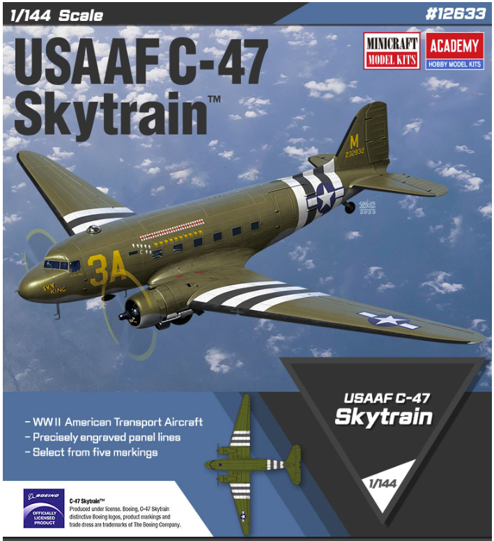 Academy 12633 USAAF C-47 Skytrain 1/144 – zdjęcie 2