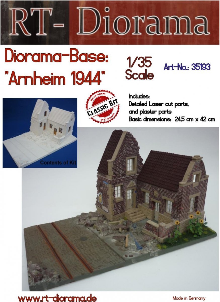 RT-Diorama 35193 Diorama-Base : "Arnheim 1944" Nouvelle version 1/35 