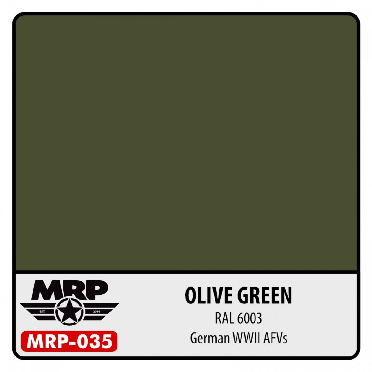 Peinture MR. Paint MRP-035 Vert olive RAL 6003 Véhicule blindé allemand de la Seconde Guerre mondiale 30 ml 