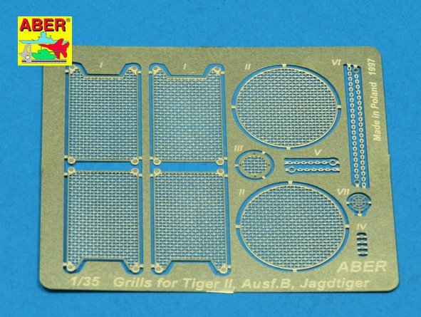Aber 35G06 Grilles pour char allemand King Tiger, Jagdtiger (1/35)