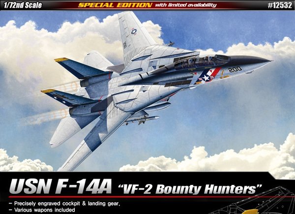 Maquette Academy 12532 F-14A USN VF-2 Bounty Hunters au 1/72