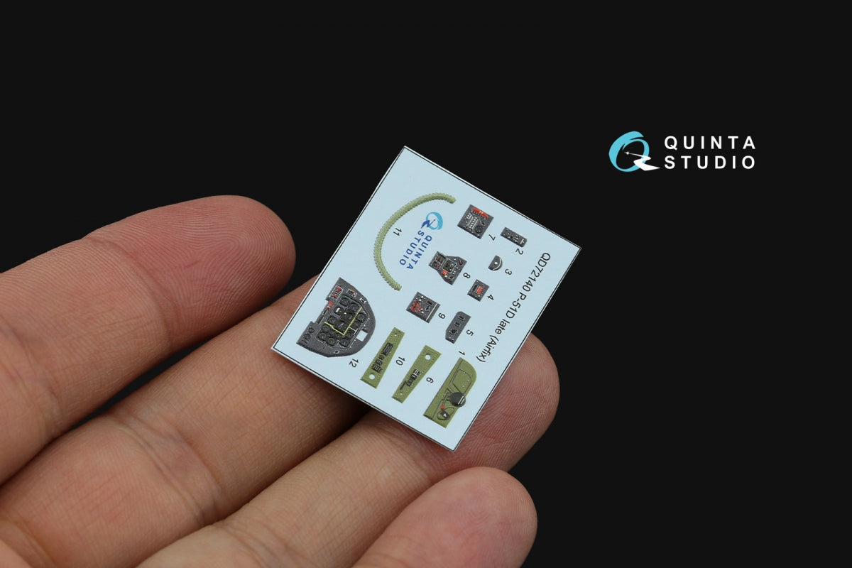 Quinta Studio QD72140 P-51D late 3D-Printed coloured Interior on decal paper (Airfix) 1/72 – zdjęcie 5