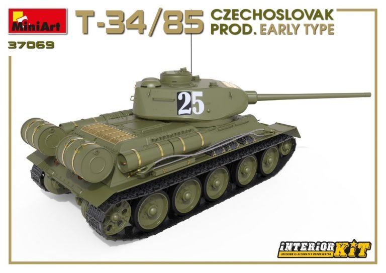 Miniart 37069 T-34/85 Production tchécoslovaque Type précoce 1/35 – immagine 2
