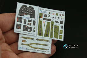 Intérieur imprimé en 3D et coloré sur papier décalcomanie (Dragon) pour le P-51D/K Mustang de Quinta Studio QD32143, à l&amp;#39;échelle 1/32. – image 3