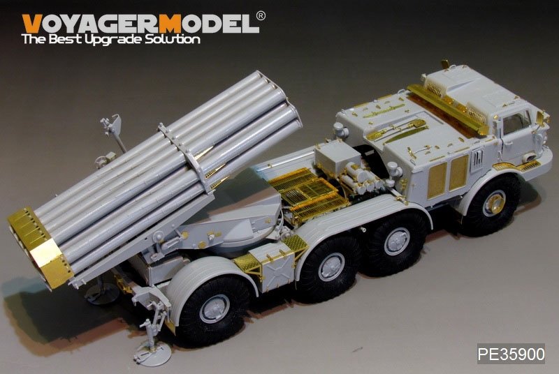 Maquette Voyager PE35900, lance-roquettes multiple russe moderne 9P140 TEL de base 9K57 Uragan (BM-27) pour TRUMPETER au 1/35  – Bild 8