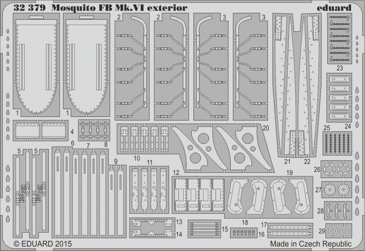 Eduard 32379 Mosquito FB Mk. VI extérieur TAMIYA