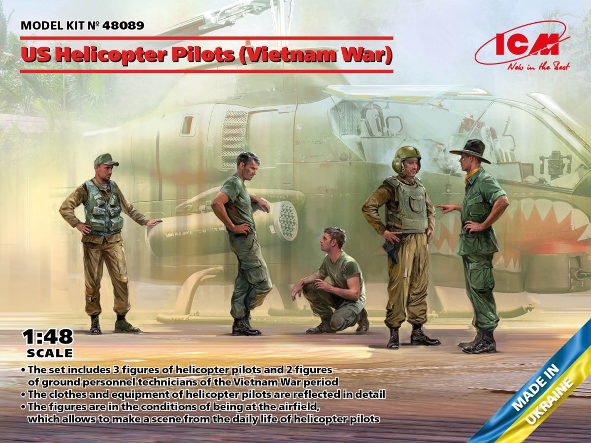 ICM 48089 Pilotes d'hélicoptères américains (guerre du Vietnam) 1/48 