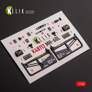 KELIK K48112 MH-60L Black Hawk - décalcomanies 3D intérieures pour kit ICM 1/48 – image 2