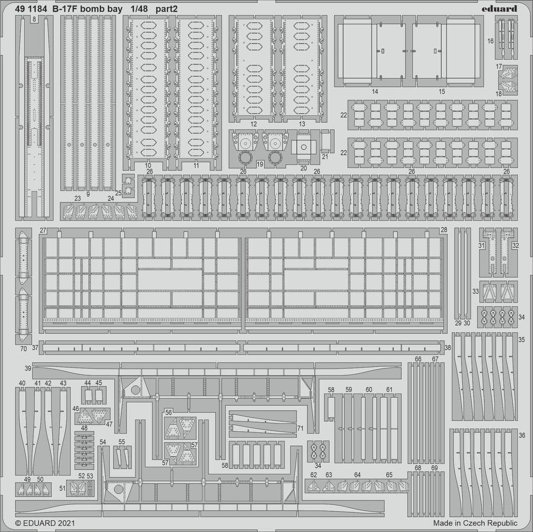 Eduard 491184 Baie à bombes B-17F HKM 1/48 – immagine 2