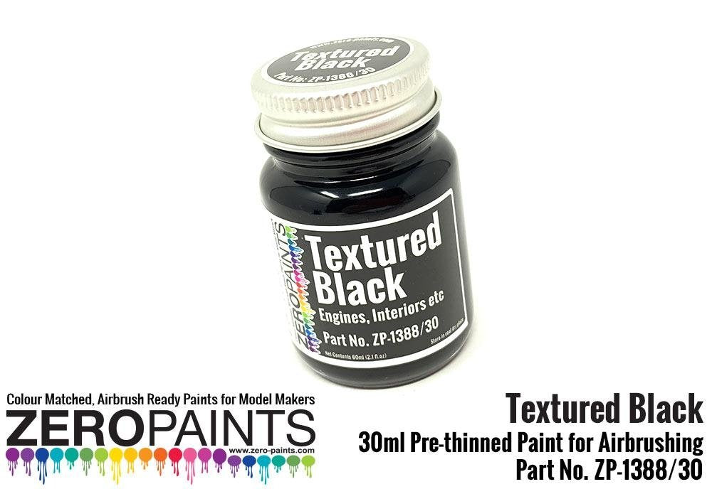 Peinture texturée noire Zero Paints 1388-30 - Moteurs, intérieurs, etc. 30 ml