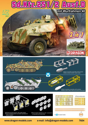 Dragon 7604 Sd.Kfz.251/2 Ausf.D avec Wurfrahmen 40 1/72