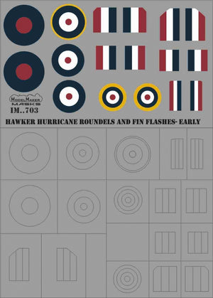 Décalcomanies ModelMaker IM48703 Cocardes et ailerons de dérive Hawker Hurricane - Première version 1/48 – image 3