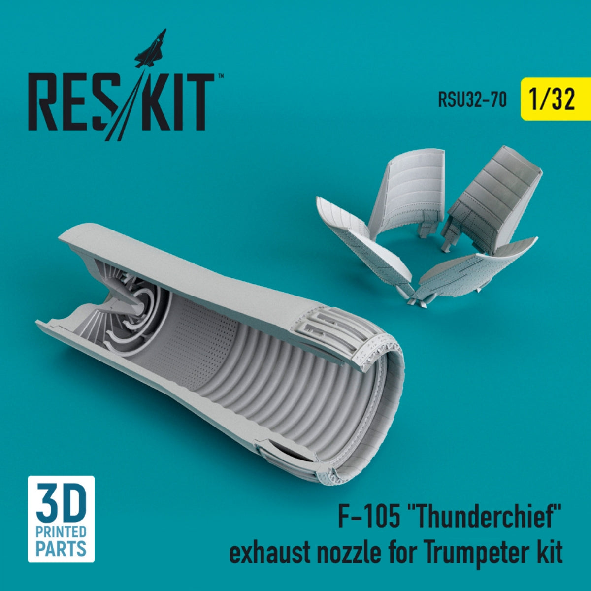 RESKIT RSU32-0070 F-105 « THUNDERCHIEF » TUYAU D&amp;#39;ÉCHAPPEMENT POUR MAQUETTE TRUMPETER 1/32