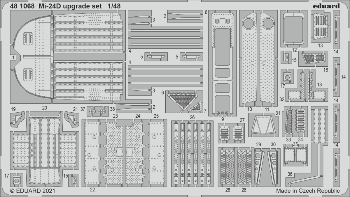 Kit de mise à niveau Eduard 481068 Mi-24D EDUARD 1/48
