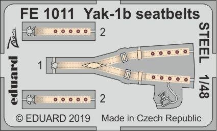 Ceintures de sécurité Eduard FE1011 Yak-1b ACIER ZVEZDA 1/48