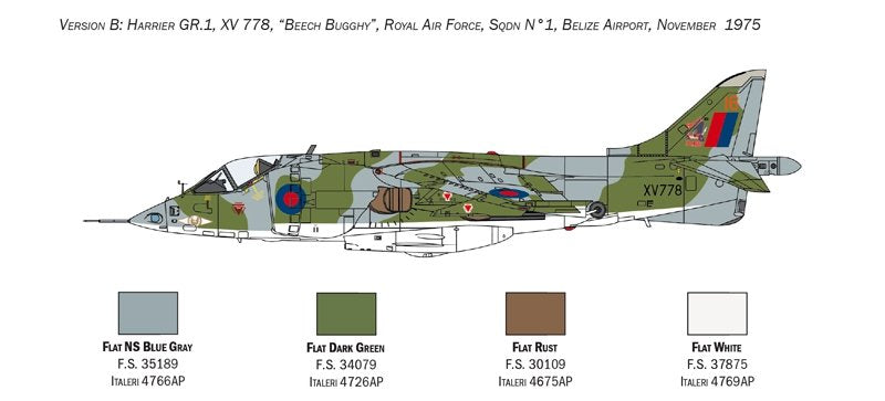 Italeri 1435 HARRIER GR.1 Course aérienne transatlantique 50e anniversaire 1/72 – Bild 3