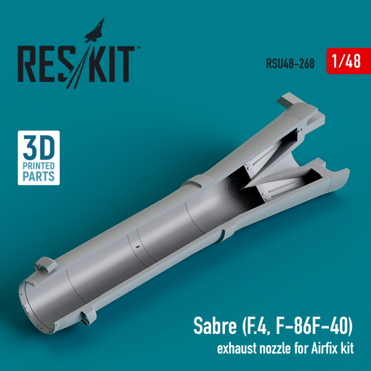 RESKIT RSU48-0268 Tuyère d&amp;#39;échappement Sabre (F.4, F-86, F-40) pour maquette Airfix (Impression 3D) 1/48 – Bild 2